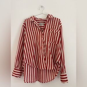 Discontinued Red and White Striped Urban Outfitters Button Down
